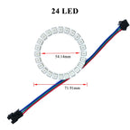 WS2815 Angel Eyes Ring 16/24/35 LEDs Breakpoint Resume Individually Addressable DC12V 5050 RGB Car Daytime Running Light