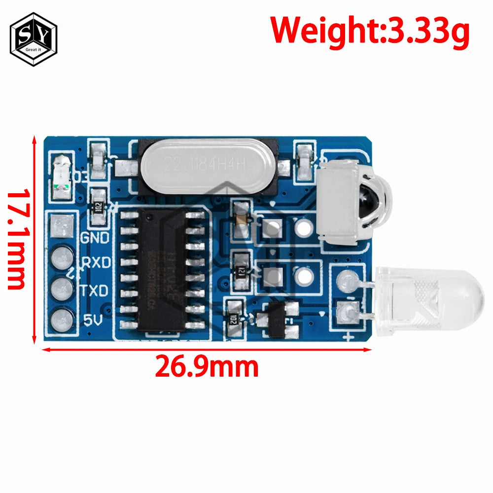 5V IR Infrared Remote Decoder Encoding Transmitter Receiver Wireless Module Quality in Stock for arduino