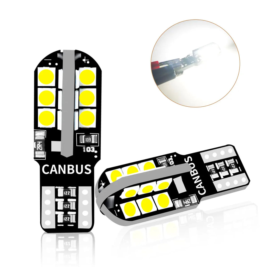 Car Signal Bulbs W5W WY5W 192 194 168 3030 24SMD LED T10 Super Bright 600LM Colors Options for Car Turn Signal Brake Stop Lights