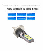 2x 7 Colors H1 H3 880 Canbus Super Bright LED Bulb Car Fog Light Headlight Bulbs 3030 12SMD 12V Running Light Auto Car Fog Lamps