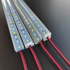 20 Inch 36 LEDs Red Green Blue LED Light Bar DC12V U/V-Shaped Flat Aluminum Channel Rigid Strip for Indoor Lighting