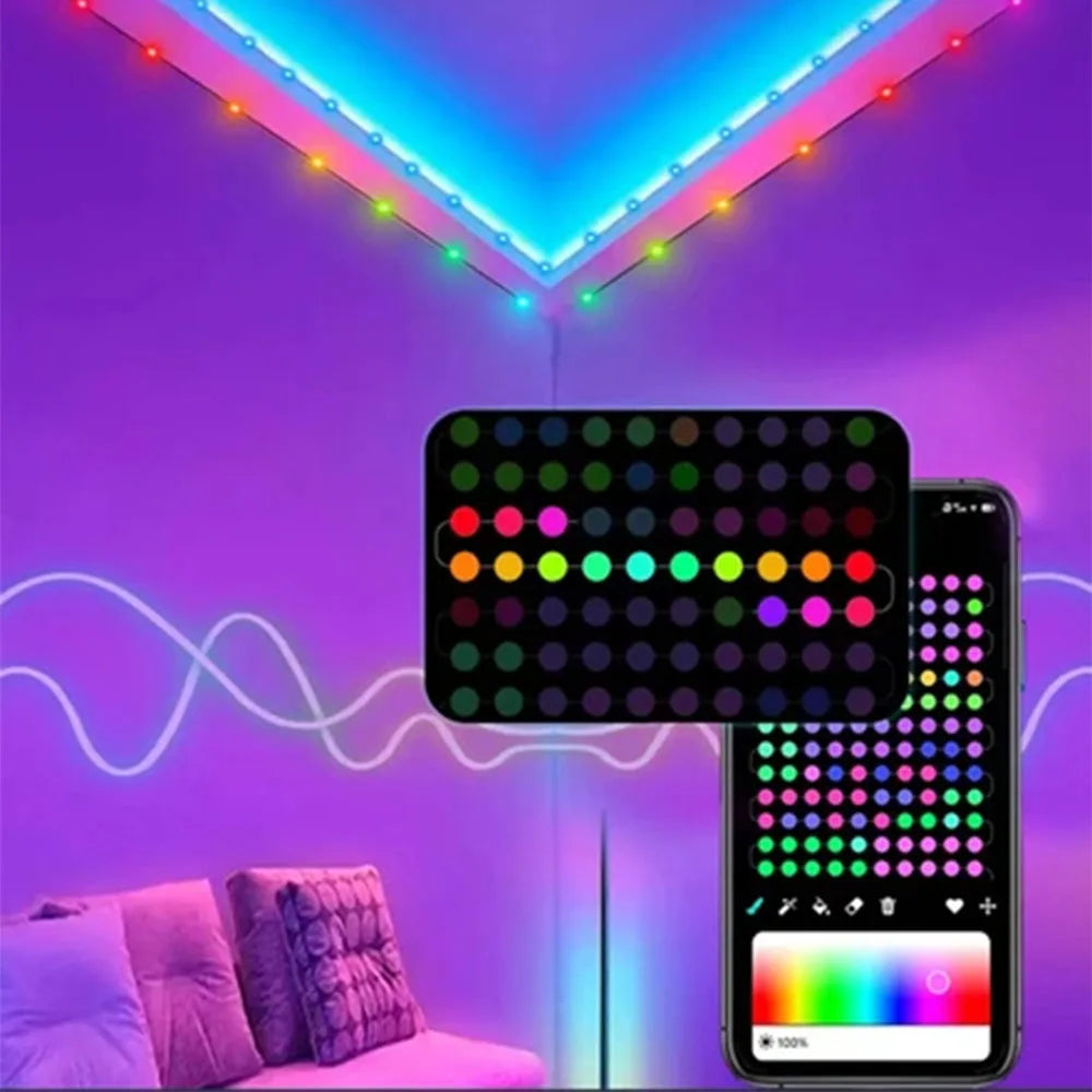 USB 5V Smart RGB-IC Fairy Light String Christmas Lights Decorations Lamp Garland WS2812 Bluetooth APP&Remote Control Addressable