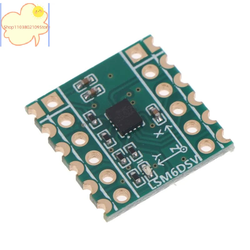 【HT】【HT】Six-Axis Sensor LSM6DSV Module SPI/I2C Compatible For Smol/SlimeVR - Accelerometer & Gyroscope Data Logging