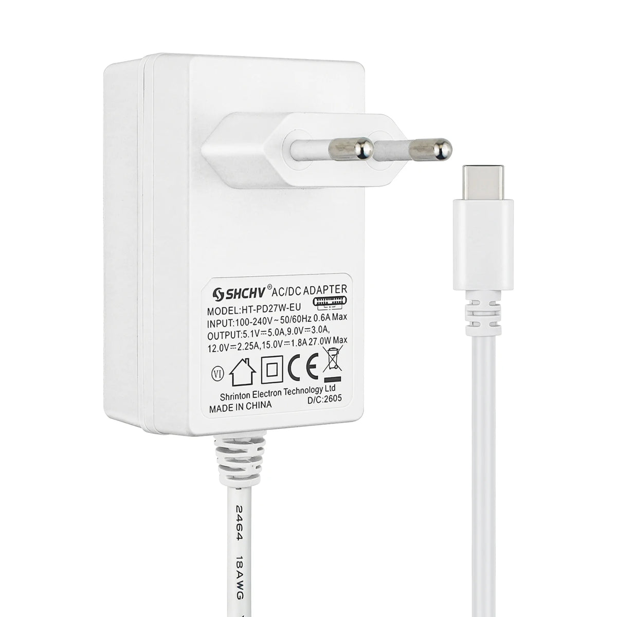 Raspberry Pi 5 27W Power Supply 5.1V 5A USB Type C Charger USB Type C Charger EU US UK Plug  for Raspberry Pi 5 / 4B RPI 5