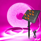Solar Neon Light Strip 24V COB Waterproof IP68 Red Green Blue Warm Natural White 320LEDs/m Flexible High Density Linear Lighting