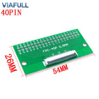 FC/FPC 6-80P to 2.54mm DIP Adapter Board 0.5mm Pitch Flexible Flat Cable Breakout PCB Soldered FR4 Double-Sided Converter Module