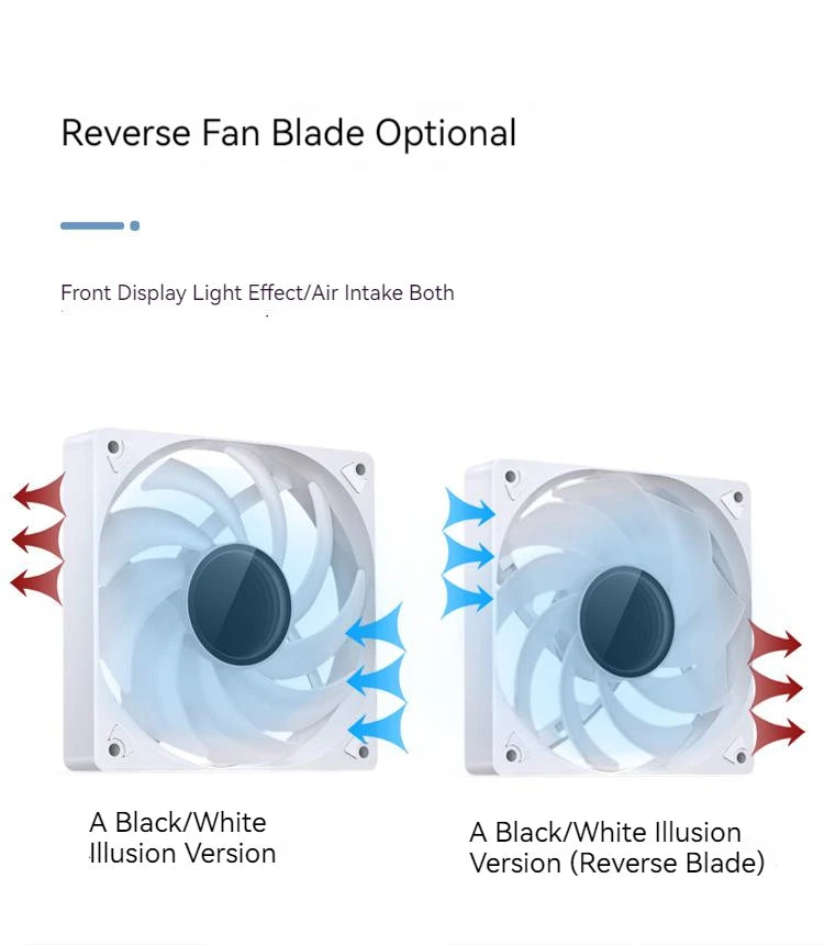 JONSBO SL-120 ARGB Fan 120mm Cooler for PC Case Fan 5V 3PIN/4PIN PWM CPU Cooler PC Fan RGB Front Reverse Case Fan
