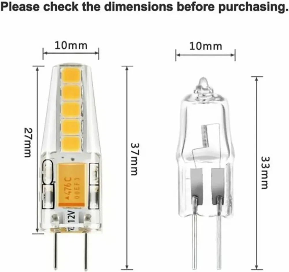 10pcs G4 LED Bulb 5W DC12V 220V 2835 SMD 10led Warm/Cold White 360 Degree Angle Chandelier Light Replace Halogen Lamp Lighting