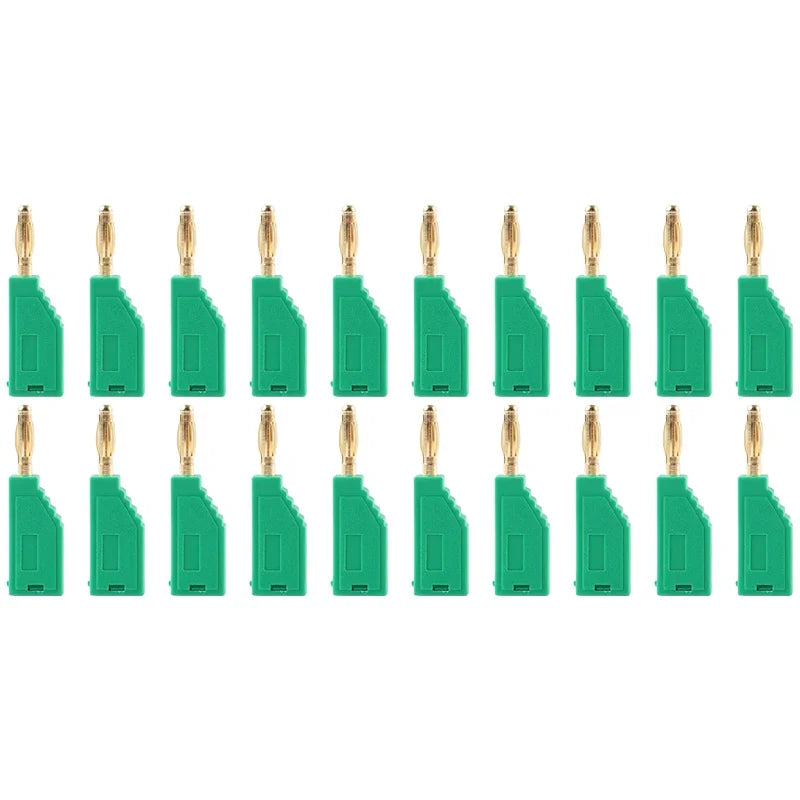 20Pcs 2MM Stackable Copper Nickel Plated Banana Plug Soldering Electrical Connector DIY Tools