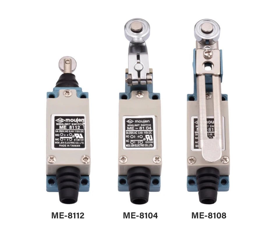 2PCS ME-8104 ME-8112 ME-8108 Waterproof Momentary CNC Limit Switch Electronic Metal 5A/250VAC Roller Rotary Adjustable Lever Arm