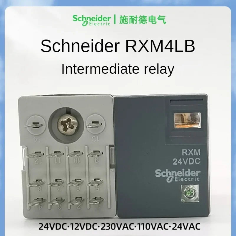 Schneider RXM2LB2BD Intermediate Relay DC24V AC Contactor 8 Feet and 14 Feet RXM4LB2P7 230VAC