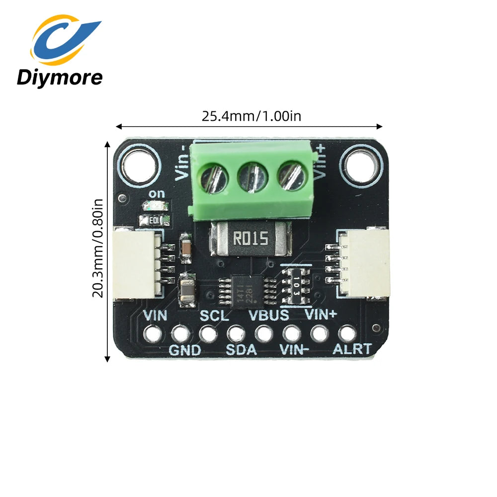 INA228 INA238 INA237 Current Power Monitor Module STEMMA QT Qwiic I2C 85V 20A ADC Energy Accumulation for BMS Solar PV IoT