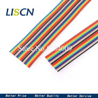 1Meter 6P/8P/10P/12P/14P/16P/34P/40P/60P 1.27mm PITCH Color Flat Ribbon Cable Rainbow DuPont Wire for FC 1.27 Dupont Connector