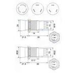 16mm 19mm 22mm 1NO1NC 2NO2NC Metal Waterproof aluminum Push Button Switch mushroom emergency STOP latching press button