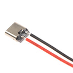 5pcs Type-C 2pin Soldered Female Base W/ Wire Typec Female Socket For Mobile Phone Charging Type -c Port Charging Interface Jack