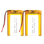 103450 3.7V 2000mAh Polymer Lithium Rechargeable Battery JST PH 2.0mm 2Pin Plug for Camera GPS Navigator MP5 Bluetooth Headset