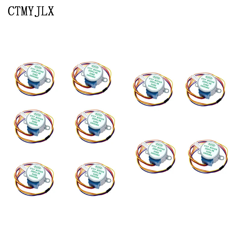 10pcs 28BYJ-48 5V 12V 4-Phase DC Gear Stepper Step Motor + Driver Board ULN2003 Wth Drive Module For Arduino DIY Electronic Kit