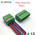 10pair/10pcs Aerial Butt Welding 2EDGRK 15EDGRK-3.5mm 2-24P Plug Male+Female Socket 28-16AWG Wire Screw Terminal Block Connector