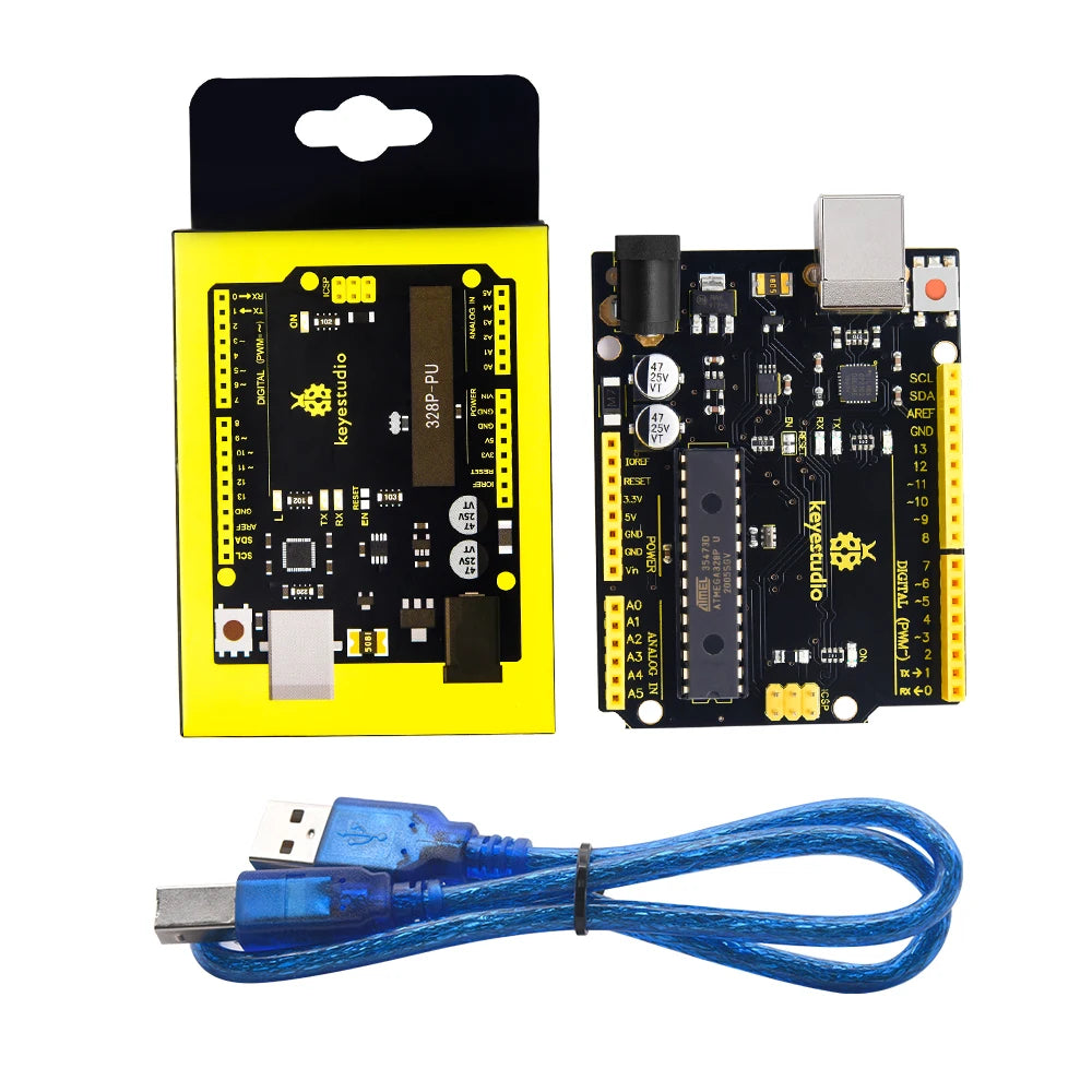 Keyestudio WIFI UNOR3 Development Board ATMEGA16U2/ ATMEGA328P/CP2102 +USB Cable With  Gift Box Compatible With Arduino Uno R3