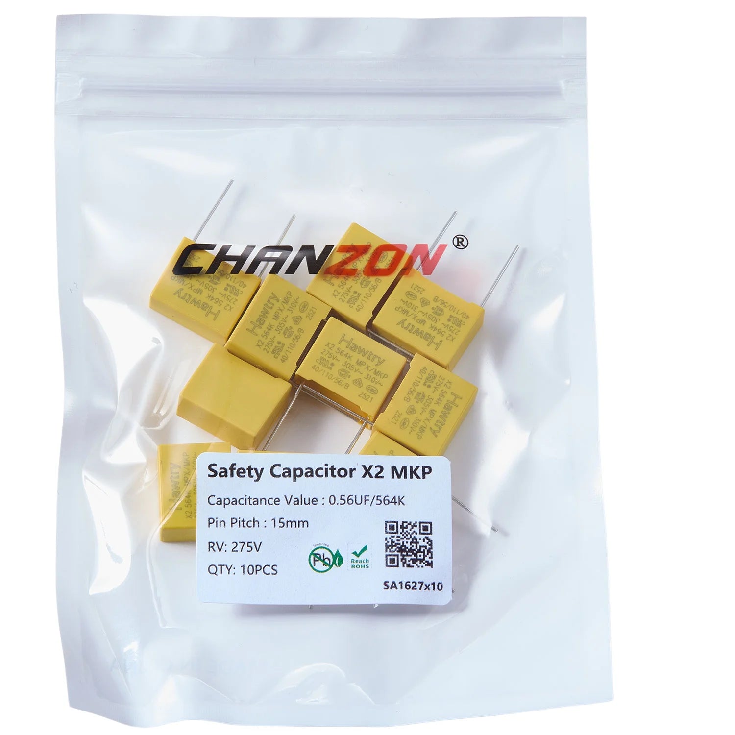 X2 Safety Capacitor 275VAC 0.001UF to 2.2UF Polypropylene Film Capacitor for Electronic Circuit Repair