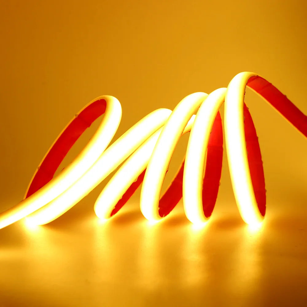 IP68 Waterproof COB LED Neon Strip Light 5m 10m 15m 20m 0.5m 12V 24V 320LED Flexible Tape Silicone Tube Lamp Liner Lighting RA90