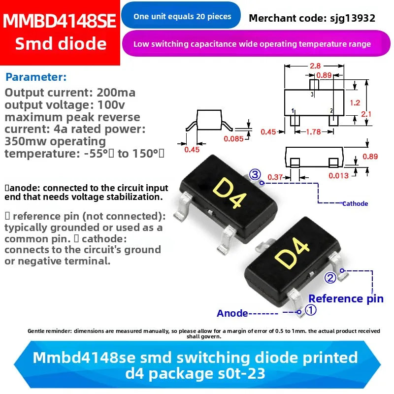 NPN PNP Transistor SOT23/S9018/MMBT4403/S9015/FMMT618TA//BZX84-C2V4/2SC1623/BAT54/A1015 Y1 04 J8 2T M6 618 D4 T3 1F A4 L6 JV3 BA