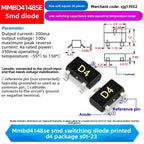 NPN PNP Transistor SOT23/S9018/MMBT4403/S9015/FMMT618TA//BZX84-C2V4/2SC1623/BAT54/A1015 Y1 04 J8 2T M6 618 D4 T3 1F A4 L6 JV3 BA