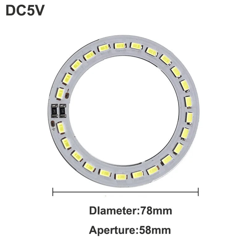 1pcs DC5V Dimmable SMD5730/2835 Led Ring White Color Lamp Bead 10W 12W LED Light Board White Warm Light with 2M cable