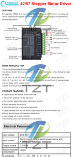 TZT 1/3PCS Stepper Motor Driver TB6600 23 Nema 34 42/57/86 Nema17 4A DC9-40V 1 Axis Stepping Motor CNC Engraving Machine