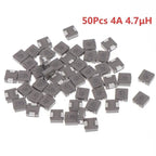 50Pcs 1uH 2.2uH 4.7uH Integrated Mold SMD Inductor High Current Inductors For PCB Circuit Electronic Power Supply Repair