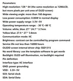 0.96" Inch OLED Display Screen Module I2C IIC 128x64 SSD1315 1306 3.3V-5V Blue/blue Yellow/White for Arduino ESP32 ESP8266