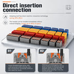 DIN Rail Terminal Block 1/5/10PCS 2.5mm2 Push In Quick Connect Electrical Wire Connector Modular Power Distribution Block