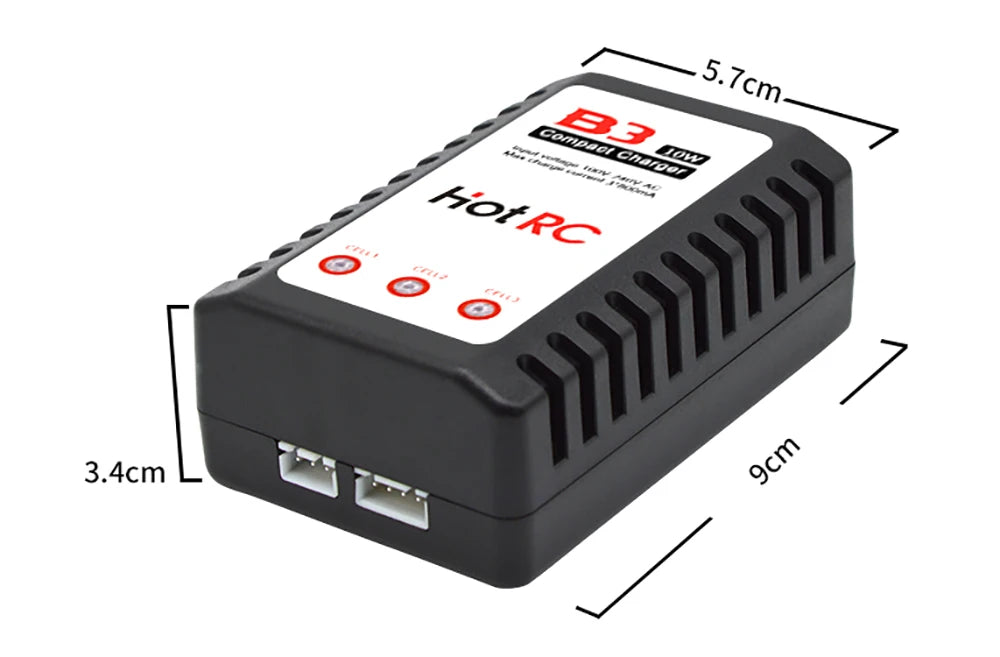 HotRC A400/B3 10W Balance Charger 2S/3S/4S Cells 100V-240V AC EU/US Plug Lipo Battery Fast Charger Remote Control Car Charger