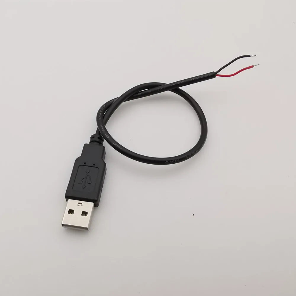 2 Pin 4 Pin Wire 5V USB 2.0 A Male Female Power Plug Pigtail Cable Jack Charging Cord Extension Connector 0.3m 1m 2m