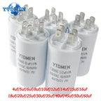 1PCS 450VAC CBB60 Motor Run Capacitors 4pin Dual Insert Starting Capacitor 4UF-60UF for Air Compressor Water Pump 6UF 10UF 50UF