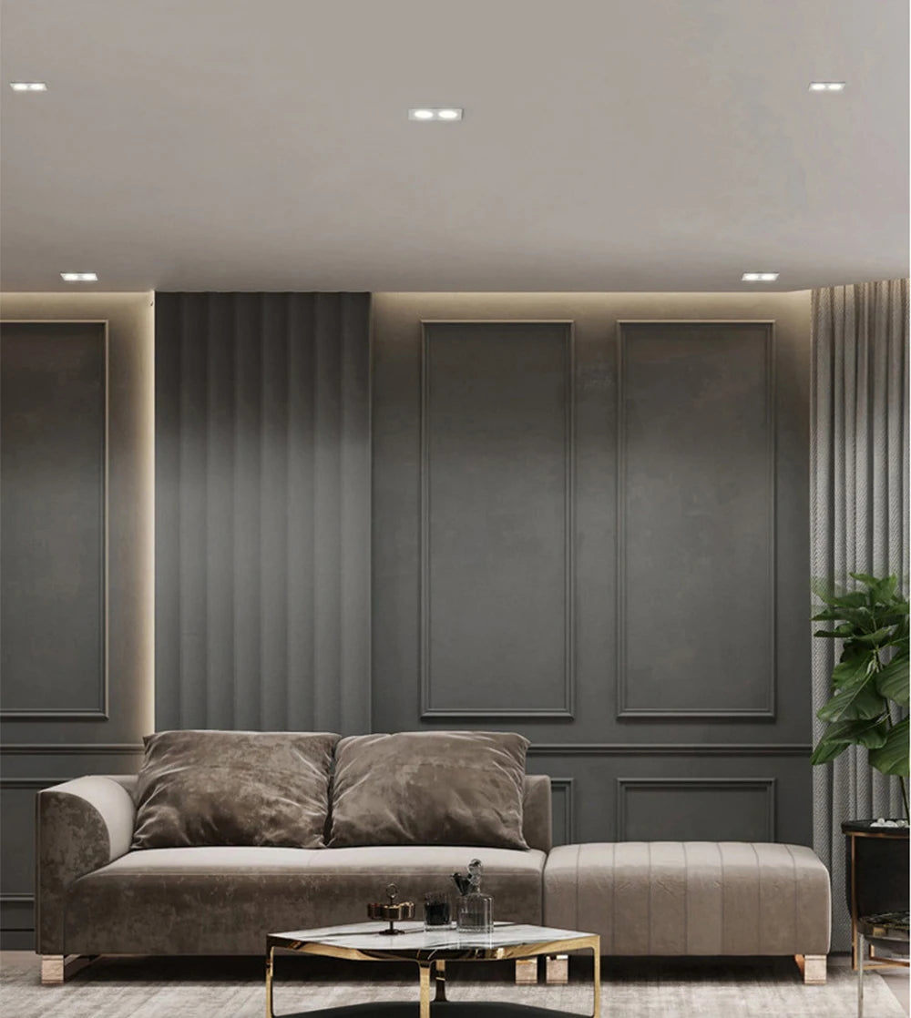 Square Embedded Downlight Dimmable Ceiling Tuya Bluetooth/Zigbee Matter Smart Lamp Lighting AC85V-260V Indoor Lighting