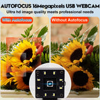 ELP Autofocus USB Camera 16MP Ultra HD Webcam IMX298 Sensor Mini Camera with 68 degree No Distortion Lens