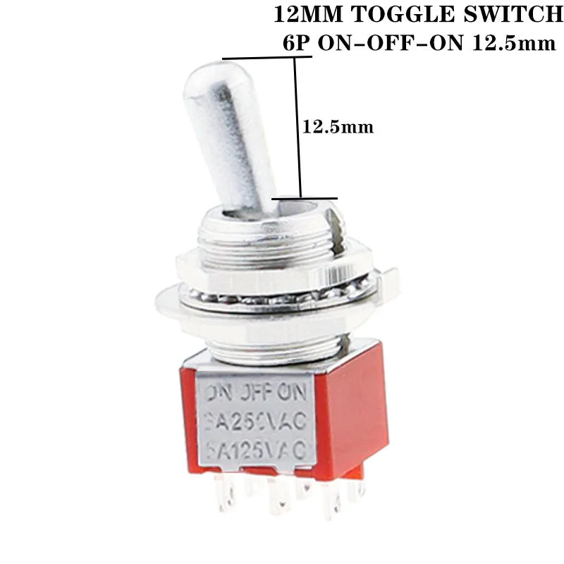 1Pcs/5Pcs SH T80-T Z1 Series Large Long Handle 12mm Panel Mount Mini Toggle Switch 5A 125VAC