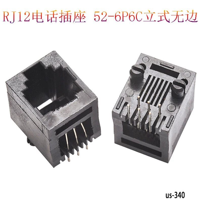 10PCS Telephone Socket Connector RJ11 RJ12 RJ45 Telephone Wifi Female Socket 2pin 4pin 6pin 8pin 4P4C 6P6C 6P4C 8P8C RJ45 Jack