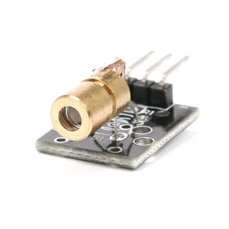 5PCS KY-008 650nm 6mm 5V 5mW Laser Sensor Module 3 Pin Red Dot Diode Copper Head for Arduino DIY Kit