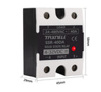 SSR 40DA SSR 25DA 10DA Solid State Relay  DC To AC 4-32VDC Input 24-480VAC Output solid state relay Industrial Single black SSR