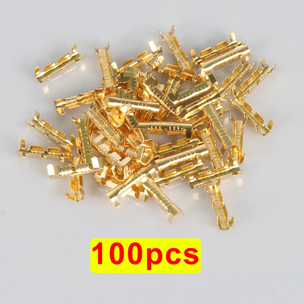 Copper Electrical Wire Connectors Set U-Shaped Crimp Terminals for Fast Wiring Cable Lock 0.5-1.5mm² with Heat Shrink Tube Kits