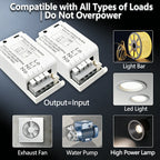 110V 220V 400W Hidden Wooden Touch High-Power 400W Controller for Cabinet, Nightstand, and LED Strip Lights Touch Switch Sensor
