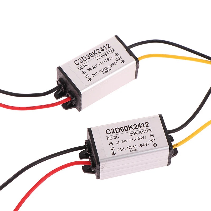 24v To 12v 3/5A 15-36V DC Step Down Buck Converter Voltage Regulator Power Supply For Led Light Car Truck Boat