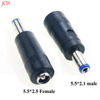1/5PCS 5.5*2.5 mm Female to 5.5*2.1 mm Male DC Power Connector Adapter Laptop 5.5*2.1 to 5.5*2.5 Charging Converter