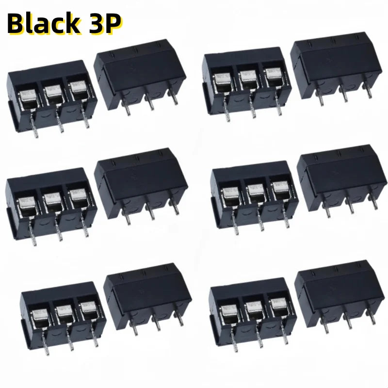 10/20PCS PCB Terminal Block Connector Pitch 5.0mm KF301 Straight Pin 2P 3P Screw PCB Terminal Blocks Connector Assortment Kit