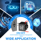 MICTUNING 9038A 12V Relay Bypass Switch Kit with Current Loop, 6-Piece, Fuel Pump Relay Bypass Main Switch, Diagnostic Test Tool