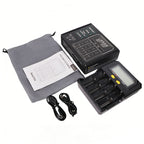 POWERKAN PD4 Smart Battery Charger with LCD Display Capacity Test for 18650 21700 26650 Li-ion Ni-MH Rechargeable Batteries