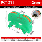 10/20Pcs Din Rail Quick Connector 211 Universal Mini Wire Compact Copper Conductor Cable Push-in Butt 0.08-4mm² Terminal Block