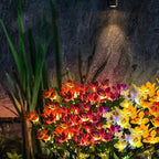 1pc Artificial Flower Lawn Lights, 7-head Solar Orchid Lights for Patio Yard Garden Christmas Decoration LED Solar Ground Lights